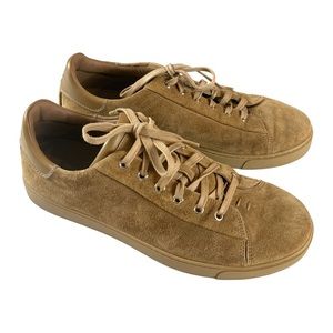 Gianvito Rossi Suede Low-Top Luxe Suede made in Italy tan sneakers Sz 42 1/2/9.5